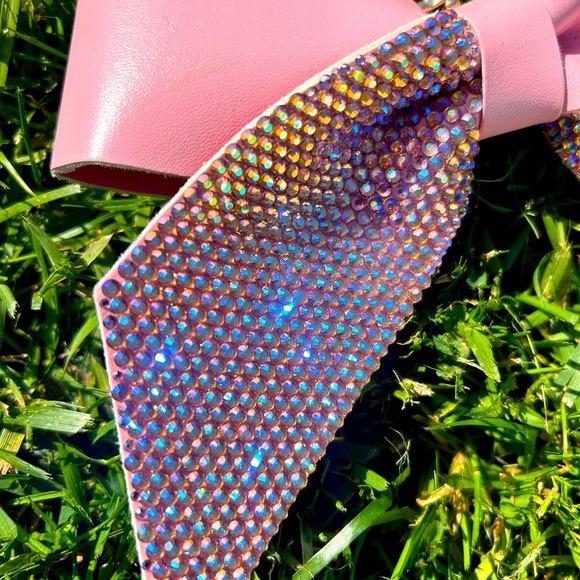 Simply Gilded Glass Crystal Rhinestone Jumbo Pink Clip On - Picture 5 of 7